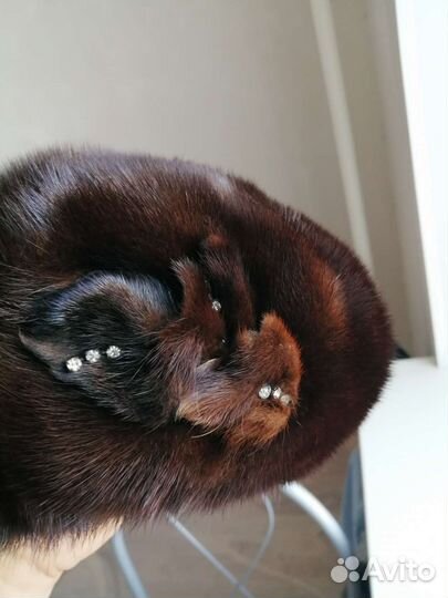 Берет женский норковый