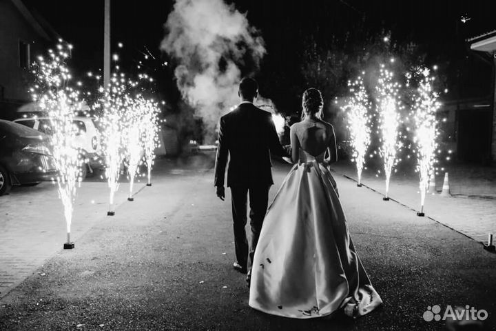 Холодные фонтаны на свадьбу, день рождения