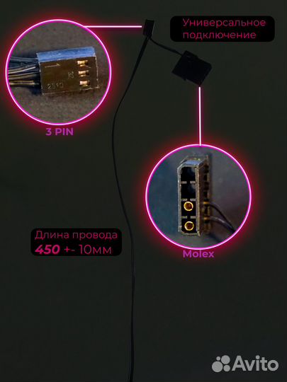 Кулер вентилятор для пк 120 с подсветкой 5-цв 5шт