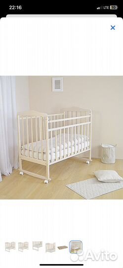 Кроватка babyton снежная береза