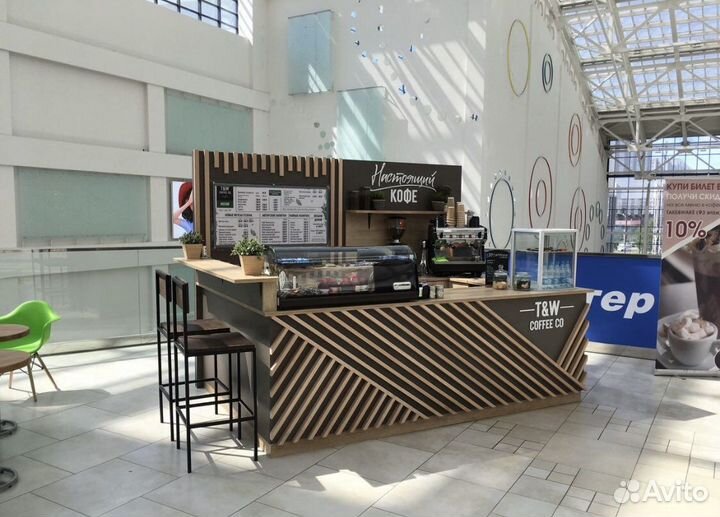 Островки кофе в ТЦ, барная стойка для кофейни