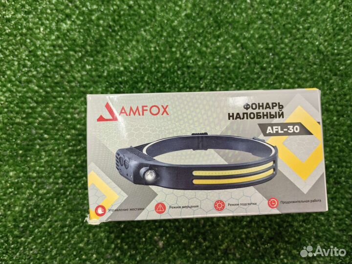 Фонарь налобный аккумуляторный amfox AFL-30