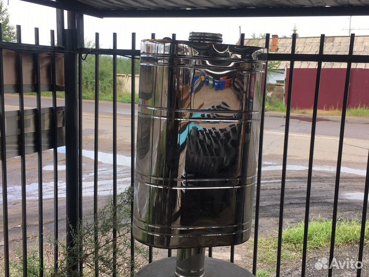 Печь банная 530 мини фут с баком нерж 75 лит