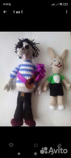 Вязаный заяц и волк