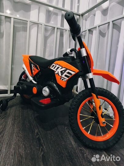 Детский кроссовый электромотоцикл Qike TD Orange