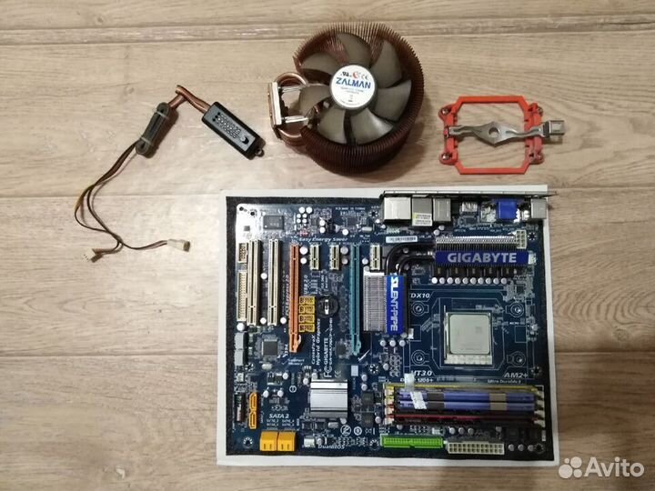 Материнская плата, процессор, кулер, оперативка