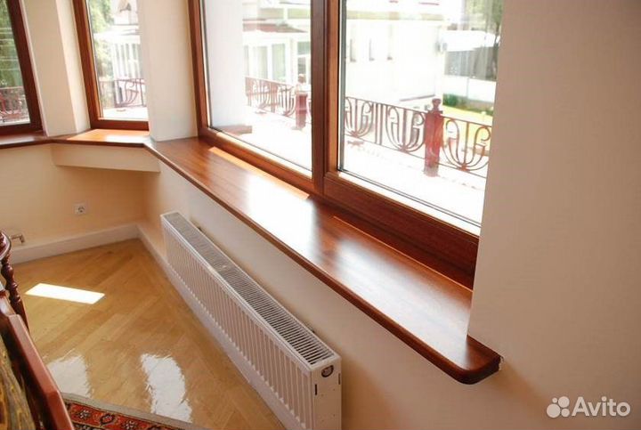 Подоконник из дерева и откосы