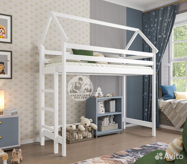 Кровать чердак натуральный массив