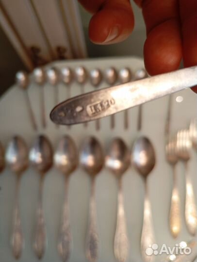 Набор столовых приборов мельхиор СССР
