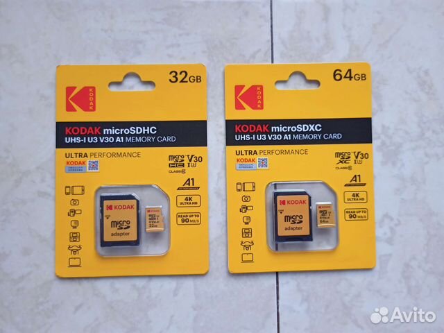 Карта памяти Kodak MicroSD 32/64 Гб