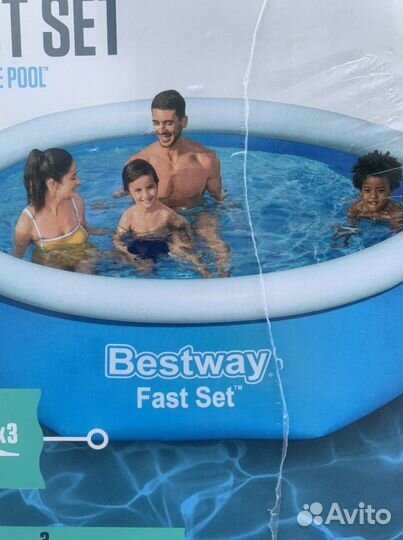 Надувной бассейн bestway + накидка