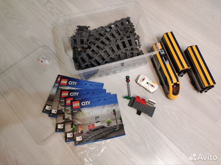 Поезд lego city 60197 (оригинал) + доп. рельсы