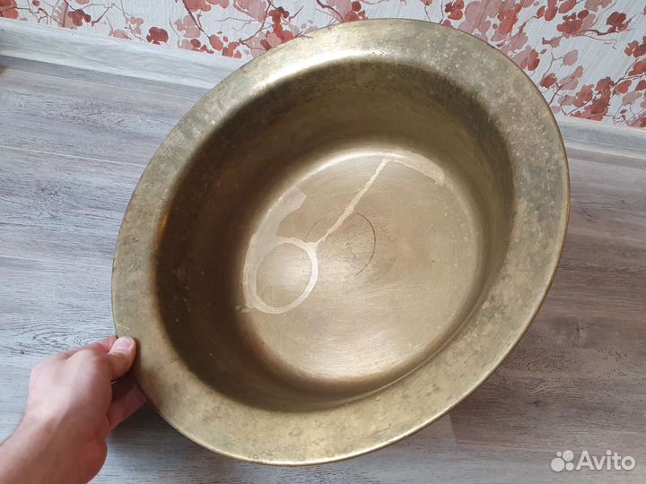 Огромный латунный таз СССР