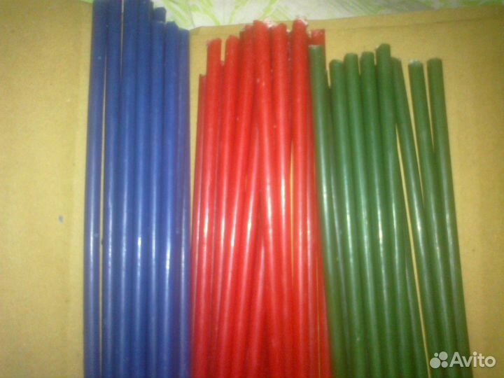 Свечи восковые Цветные