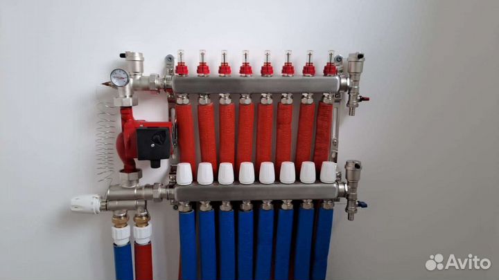 Монтаж теплых полов, установка системы отопления