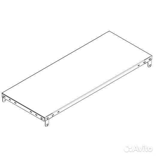 Складская полка 400х700мм, белый