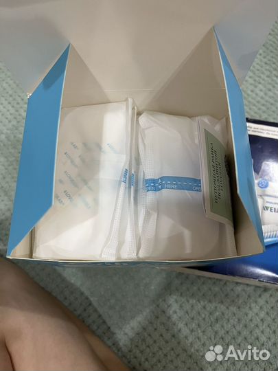 Молокоотсос ручной avent + вкладыши для груди