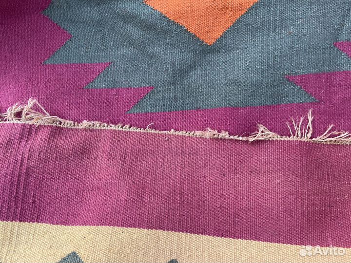 Тканный ковер палас СССР шерсть ретро