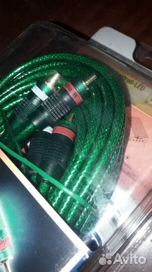 Кабель Hama CarHiFi 2RCA-2RCA (LED контроль)