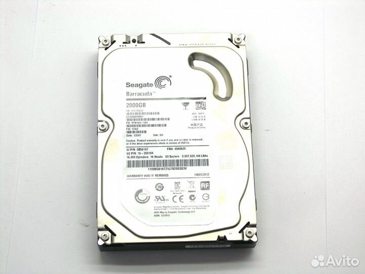 Жесткий диск Seagate 2TB ST2000DM001 SATA