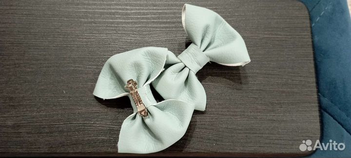Бантики на заказ из экокожи, велюра