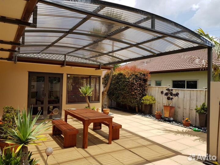 Навес из поликарбоната для авто