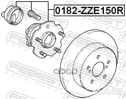 Ступица колеса зад прав/лев 0182ZZE150R Febest