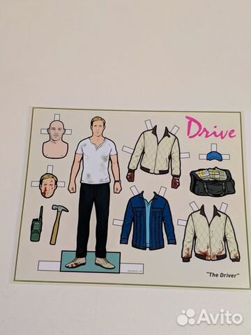 Бумажная фигурка Райан Гослинг Драйв кукла Drive купить в Санкт ...
