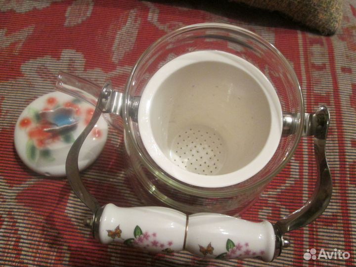 Чайник заварочный стеклянный, 1200л, новый