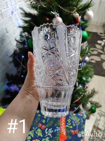 Хрустальная ваза, салатники хрусталь