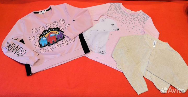 Лонгсливы, джемпера и футболки р.122-128-134-140