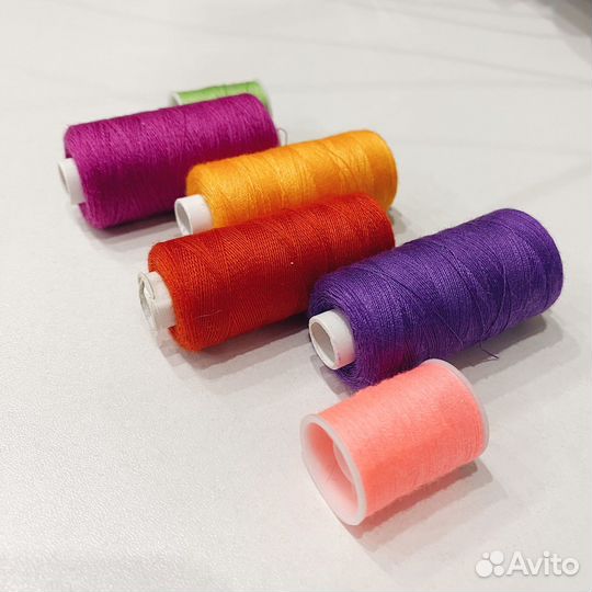 Нитки цветные 6 шт