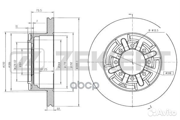 Диск торм. зад. Iveco Daily I-VI 78- bs-5443 Ze