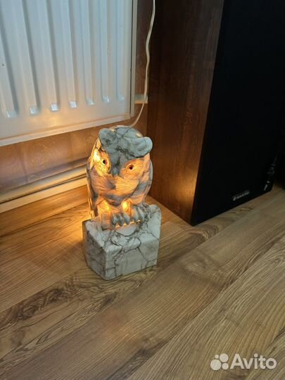 Светильник сова из мрамора СССР