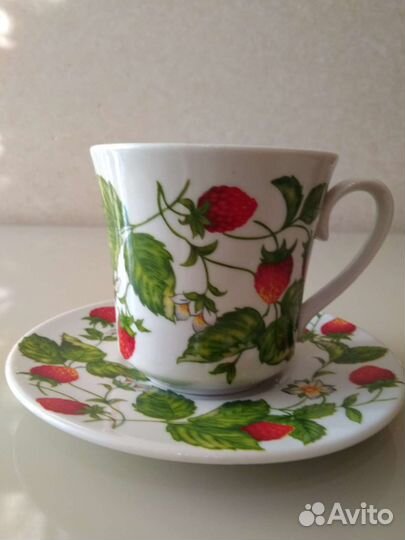 Чайный бокал с блюдцем. Дулево