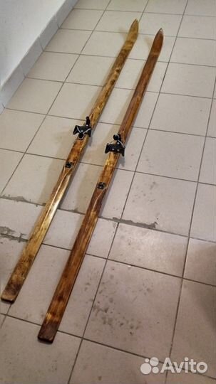 Лыжи деревянные