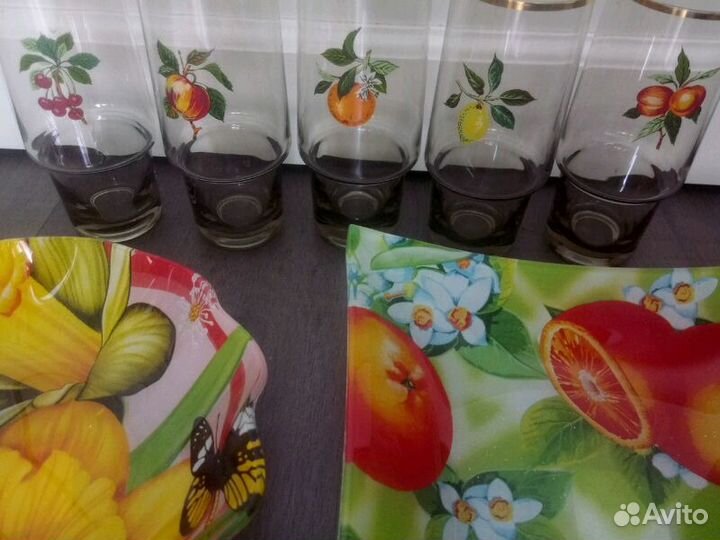 Лот посуды стекло