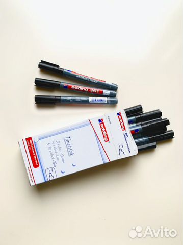 Маркеры edding 361 черные для белых досок 10 шт