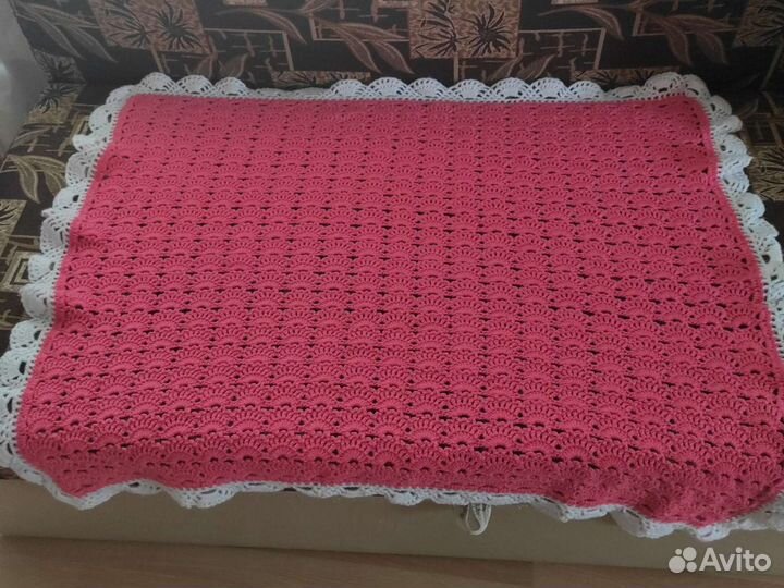 Плед новый вязаный