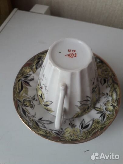 Чашка блюдцем кофейная пара