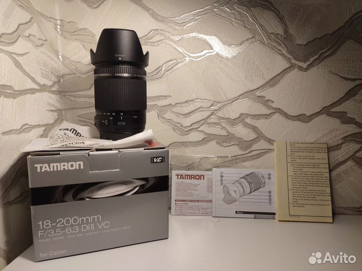 Объектив Tamron 18-200mm F/3.5-6.3 Di ii VC Canon