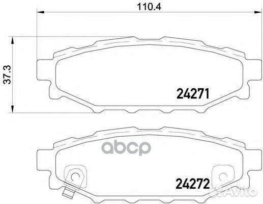 P78020 колодки дисковые задние Subaru Legacy