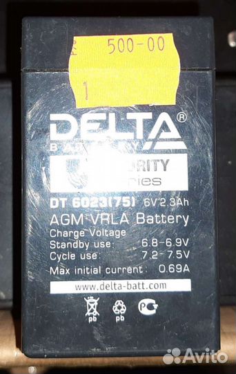 Аккумуляторы 4В, 6В, 12В