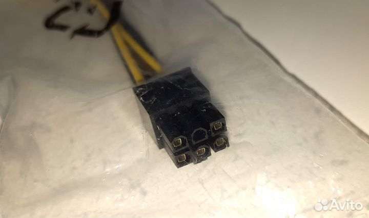 Кабель питания PCI-E 6-pin/Molex 4pin, разноцветны