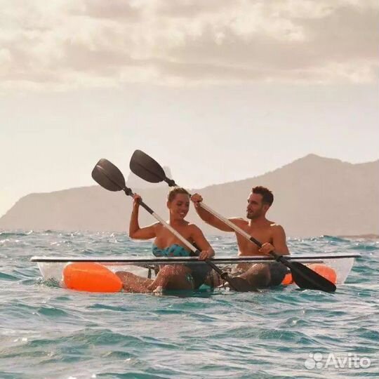 Прозрачный каяк (Crystal kayak), каноэ, лодка, sup
