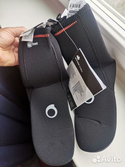 Носки для дайвинга неопреновые 5 мм decathlon