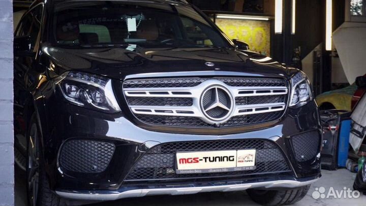 Решетка на Mercedes GLS X166 GT-Style Дистроник