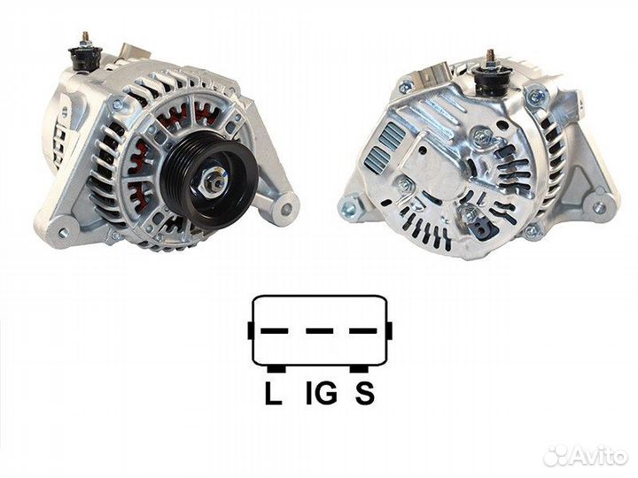 Генератор на 3 контакта 1ZZ-FE Тойота Королла RAV4