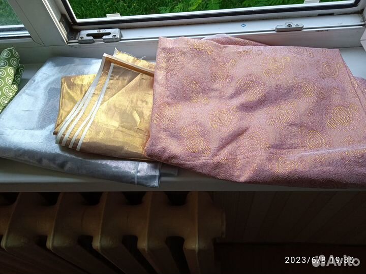 Отрез ткани (парча, хлопок, костюмные, шелк)