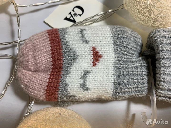 Варежки детские новые C&A до года